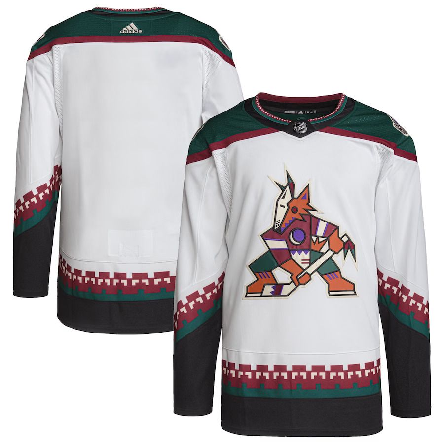 Men Arizona Coyotes adidas White Away Primegreen Authentic Pro Blank NHL Jersey